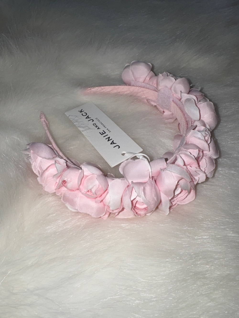 NWT! Janie and Jack Pale Pink Flower Crown Headband